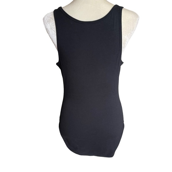 𝅺Pink Victoria’s Secret Black Cotton Bodysuit Women’s Size M - Picture 7 of 10